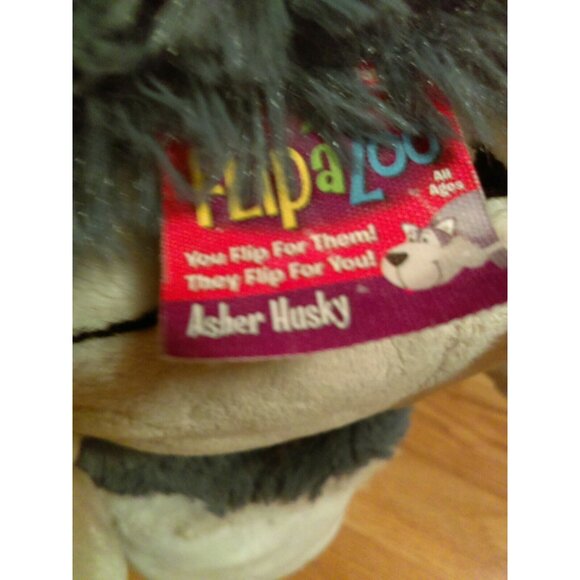 Flip a Zoo Asher Husky Puppy Dog Wolf Poppi Polar Bear plush Pillow 18 inches - Picture 6 of 7